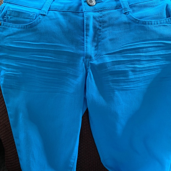 Iei Ashley Blue Lowrise Pants - Picture 4 of 5